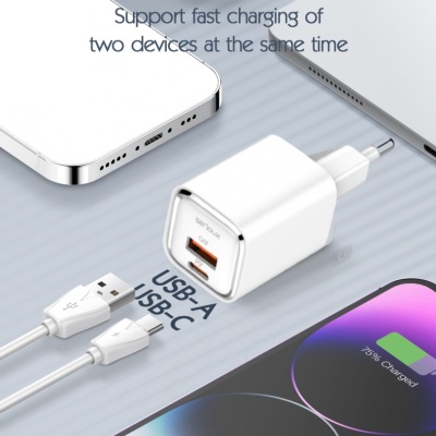 Incarcator retea Serioux 30W Quick Charge, Intrare AC100-240V~ 50/60Hz 0.7A Max, PD Ieșire: 5V-3A, 9V-3A, 12V-2.5A, 15V 2A, 20V=1.5A (30W), QC Ieșire: 5V-3A, 9V-2A, 12V=1.5A (18W), PD+QC=5V=3.6A, Total: 30W Max - Img 8