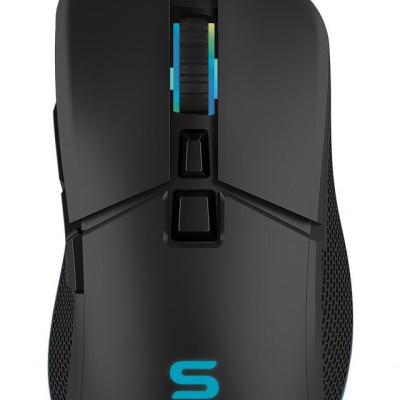 Kit Gaming Serioux Kayel 4 in 1, Tastatura de gaming, 104 taste, 19 taste Anti-ghosting , design slim, iluminare rainbow, structura metalica gri, taste negre + design cu palm rest, cablu USB 1.5M PVC, plug and play; Mouse gaming, senzor Sunplus 199, - Img 6