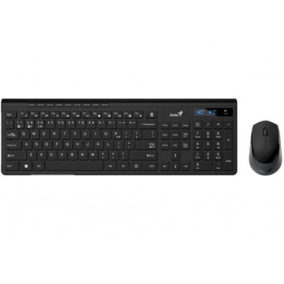 Kit wireless Genius, tastatura wireless 104 taste (multimedia) + mouse wireless 1200dpi, 3 butoane, BT 5.3 + 2.4G, interfata USB, negru - Img 2