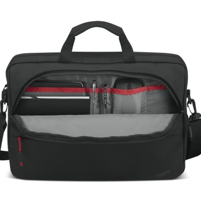 Lenovo ThinkPad Essential 16-inch Topload (Eco), Two main compartments, including a dedicated padded PC pocket, designed to fit Lenovo ThinkPad laptops up to 16", Two additional front zip pockets for quick accessory access, Removable, adjustable shoulder - Img 9