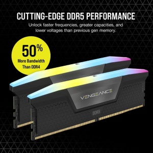 Memorie RAM CORSAIR VENGEANCE RGB 32GB (2x16) DDR5, 6000MHz, CL38, 1.35V, XMP 3.0, negru, Kit of 2 - Img 7