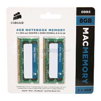Memorie RAM notebook Corsair, SODIMM, DDR3, 8GB (2x4GB), CL9, 1333 Mhz - Img 3