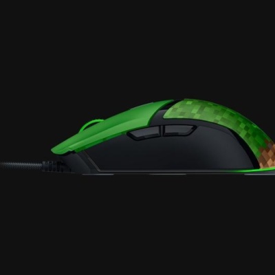 Mouse cu fir gaming Razer Cobra Razer Minecraft Edition, rezolutie 8500 DPI, 6 butoane programabile, iluminare RGB, negru - Img 5