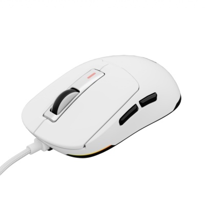 Mouse gaming cu fir Gensesis Krypton 660, interfata USB, 12000 DPI, 6 butoane, iluminare RGB, alb - Img 3