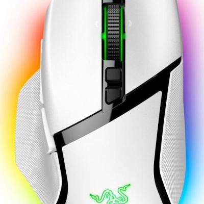 Mouse Razer cu fir Razer Basilisk V3 PRO, butoane programabile 10+1, Razer™ HyperScroll Tilt Wheel, 11 zone de iluminare Chroma RGB, alb - Img 5