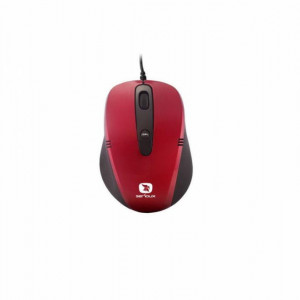 Mouse Serioux cu fir, optic, Pastel 3300, 1000dpi, rosu, ambidextru ,blister, USB