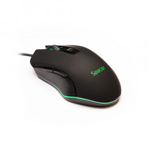MOUSE Spacer Gaming SP-GM-01, fara fir, USB 2.4 GHz, optic, 2400 dpi, butoane/scroll 6/1, iluminare, negru
