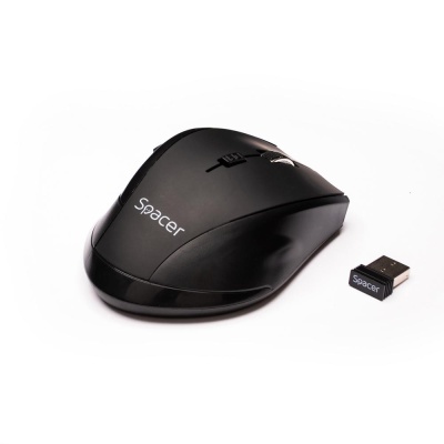 MOUSE Spacer, PC sau NB, fara fir, USB 2.4 GHz, optic, 800/ 1200/1600 dpi, butoane/scroll 6/1, rezolutie selectabila, negru, SPMO-W02 - Img 3