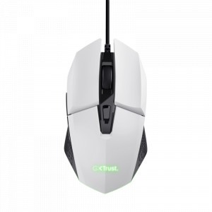 Mouse Trust GXT110W Felox cu fir, rezolutie maxima 6400 DPI, alb