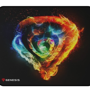Mousepad Genesis Carbon 500 M FIRE G2, material cauciuc + material textil, dimensiuni 300 x 250 x 2.5 mm, multicolor