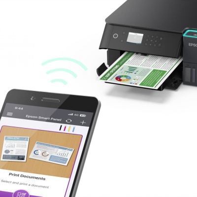 Multifunctional inkjet color Epson EcoTank CISS L6360, dimensiune A4 (Printare,Copiere, Scanare), printare borderless, viteza 33ppm alb-negru, 20ppm color, rezolutie 4800x1200 dpi, alimentare hartie 250 coli, duplex automat ,scanner CIS rezolutie - Img 6