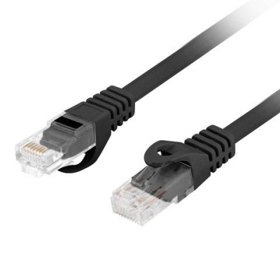 Patch cord Cat.6 UTP LSZH Cu 0,25 m negru, Fluke Passed