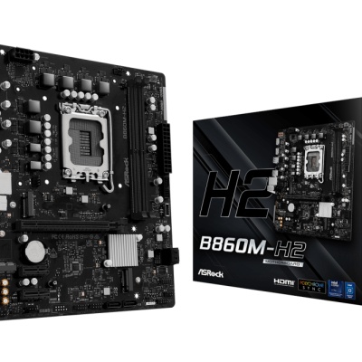 Placa de baza ASRock B860M-H2, LGA 1851, DDR5, Micro-ATX