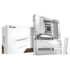 Placa de Baza GIGABYTE B850 AORUS STEALTH ICE AM5, 4x DDR5, 1x HDMI 1x PCIE 5.0 x16 1x PCIE 4.0 x16, 2x M.2, 2x SATA 6GB/s, ATX