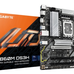 Placa de Baza GIGABYTE B860M DS3H LGA1851, 4x DDR5, 1x HDMI 2x DP, 1x PCIE 5.0 x16 2x PCIE 4.0 x16, 2x M.2, 4x SATA 6GB/s, mATX