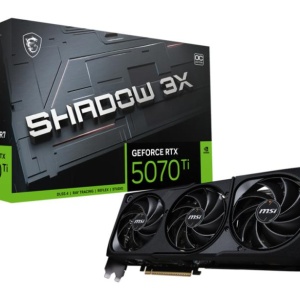Placa Video MSI GEFORCE RTX 5070 TI 16G SHADOW 3X OC GDDR7 256 bit, PCIE 5.0, 3x DP 1x HDMI - Img 2