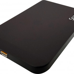 RACK extern SPACER, pt HDD/SSD, 2.5 inch, SATA, interfata PC USB 3.0, Husa piele sintetitca, aluminiu, negru