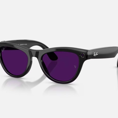 RayBan Meta SKYLER High Bridge Fit - Shinny Black - Amethyst Transitions® Gen2 - Img 2