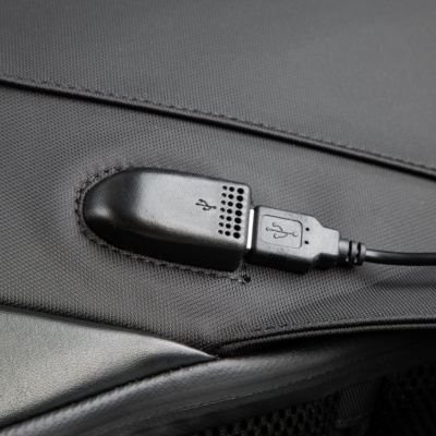 Rucsac notebook Serioux, SMART TRAVEL ST9590, dimensiuni 31 x 16 x 46 cm, rezistent la apa, compartimente multiple, compartiment separat pentru notebook: max. 15.6", bretele ajustabile, port de încărcare USB, buzunar ascuns la spate, material poliester - Img 5