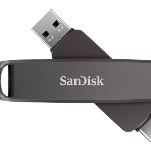 SanDisk SDDDE1-512G-G46. Capacity: 512 GB, Device interface: USB Type-C/USB Type-A, USB version: 3.2 Gen 2 (3.1 Gen 2), Read speed: 1000 MB/s, Write speed: 900 MB/s. Form factor: Swivel. Weight: 33 g. Product colour: Black