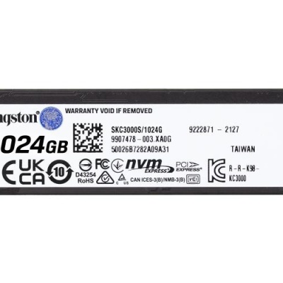 SSD Kingston SKC3000S/1024G, 1TB, M2 , PCIe 4.0 , NVMe - Img 3