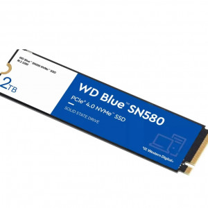 SSD WD, Blue, 2TB, M2 2280, PCI Express 3.0, 6 GB/s, R/W speed: up to 3500MBs/3000MBs