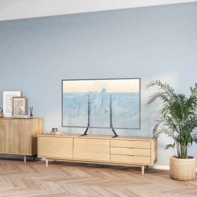 Stand TV masa Akai, diagonala display 23"-75", VESA min. 200x200, VESA max. 800x400, suporta pana la 40kg, interval inaltime 673/735mm, negru - Img 7