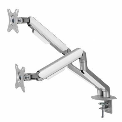 Suport 2 monitoare Serioux MM63-C024, arc cu gaz, compatibilitate dimensiune ecran 17"-32", greutate maximă suportata: (per ecran): 2~ 9kg, VESA: 75x75, 100x100, inclinare: +55°~-55°, pivotare: +90°~-90°, rotația ecranului: +180°~-180° - Img 5