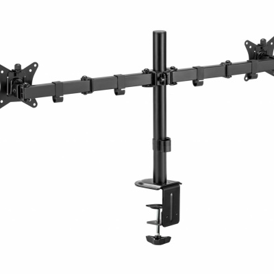 Suport 2 monitoare SeriouxMM66-C024, brat articulat monitor, compatibilitate dimensiune ecran 17"-32", greutate maximă suportata: (per ecran): 9kg, VESA: 75x75, 100x100, inclinare: +45°~-45°, pivotare: +90°~-90°, rotația ecranului: + 180°~-180°, - Img 3