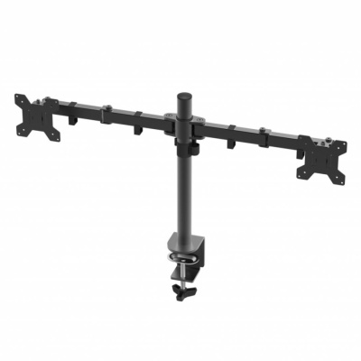 Suport dublu monitor Serioux, MM1903A, mobil, tilt:+/- 90 °, swivel: 180 ° , rotatie 360°, VESA: 75×75 / 100×100mm, compatibilitate 10"-27" , reglabil pe inaltime: 400mm ,extensie braț: 415mm ,greutate maxima suportata 8 kg, culoare negru - Img 5