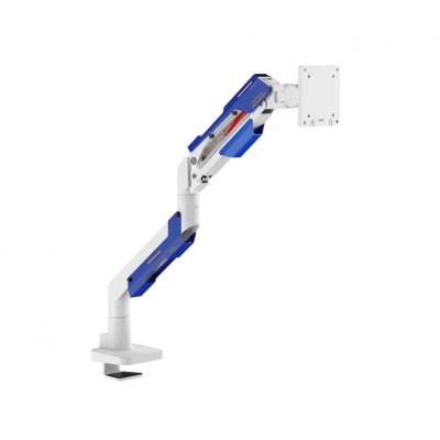 Suport monitor Serioux MM101-C012WH, arc cu gaz, compatibilitate dimensiune ecran 24"-57", greutate maximă suportata: 2~30 kg, VESA: 75x75, 100x100, 100x200, 200x100, 200x200, inclinare: +70°~-45°, pivotare: +90°~-90°, rotația ecranului: 360° - Img 3