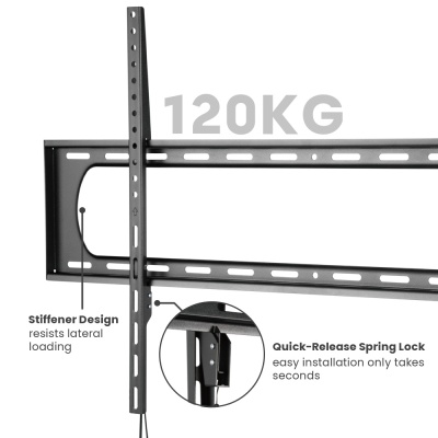 Suport TV Serioux TV TV7369F 60"-120", Tip: Fix, dimensiuni: 35x1005x625mm, compatibilitate dimensiune ecran: 60"-120", compatibilitate VESAx: 50x50, 75x75, 100x100, 100x150, 150x100, 100x200, 200x100, 150x150, 200x200, 200x300, 300x200, 200x400, - Img 5