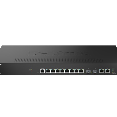 Switch D-Link 2.5Gigabit DMS-1250-10S, 8x RJ-45, 2x SFP+, 1x Console, 100/1000/2500 Mbps, compatibilitate 802.3u, 802.3ab, 802.3bz, 802.3ae, 802.3z, 802.3az, 802.3x, 802.1Q, 802.1