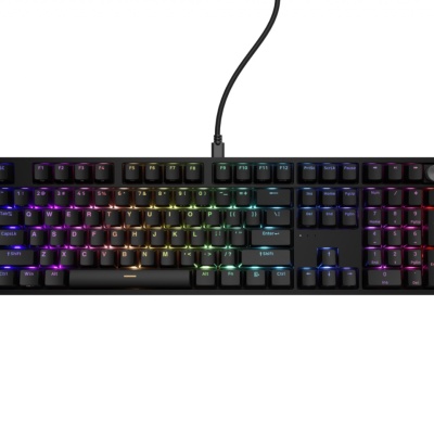Tastatura gaming mecanica cu fir Genesis Thor 404 , iluminare RGB, switch-uri Peach, 107 taste, 11 butoane multimedia, negru - Img 2