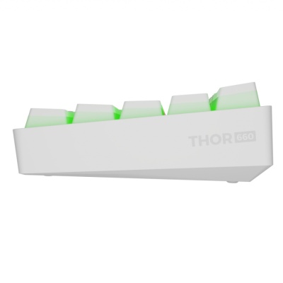 Tastatura gaming mecanica wireless Genesis Thor 660 G2 60% , iluminare RGB, switch Tactile, switch model Gateron Brown, numar taste 61, 13 butoane multimedia, lungime cablu 1.5m, dimensiuni 293 x 102 x 39 mm, alb - Img 5