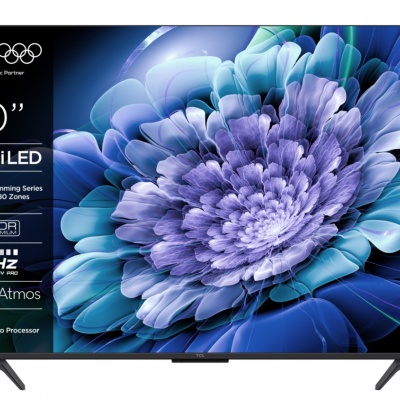 Televizor QD-MiniLED TCL 127 cm, 50C61K, 4K, Smart TV, WiFi, CI+, Negru
