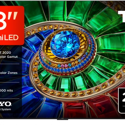 Televizor TCL RGB-MiniLed 98RM7L, 248 cm, Smart Google TV, 4K Ultra HD, 144Hz, Clasa D (Model 2026)