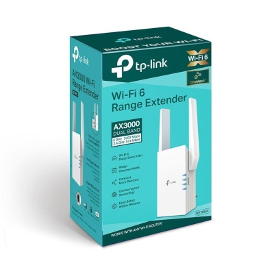 TP-link AX3000 Wi-Fi Mesh Range Extender, RE705X, 1 Port Ethernet Gigabit, 2 Antene externe, Standarde Wireless IEEE 802.11a/n/ac/ax 5GHz, IEEE 802.11b/g/n/ax 2.4GHz, frecventa 2.4, 5 Ghz, 574 Mbps at 2.4GHz, 2402 Mbps at 5GHz. - Img 4
