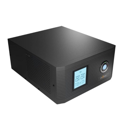 UPS NJOY Aira 1200 centrale de incalzire, 1.2KVA / 1KVA, 2 x prize conectate la baterie, Display LCD, Fara baterie (necesita acumulator extern de minim 40Ah pentru a functiona) - Img 3