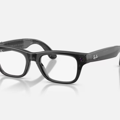 23 Ray-Ban Meta Blayzer Optics Gen 2 AI Glasses Shiny Transparent Black/Demo RW7001 8526 54