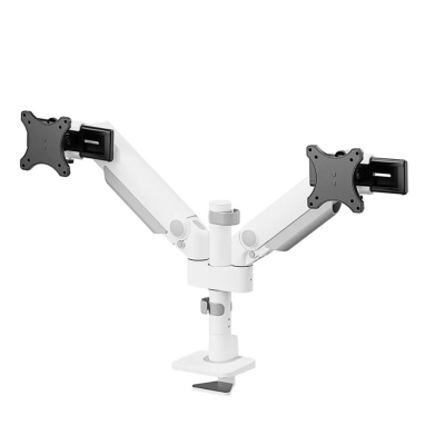 Brat dublu monitor Neomounts DS65S-950WH2; pentru display-uri cu diagonale 24"-34", sistem de prindere VESA 75x75~100x100, greutate maxima suportata 11 - per ecrankg, full motion, tilt +70°, swivel 90°, rotate 90°; gas spring; culoare alb. Garantie 5 ani - Img 3