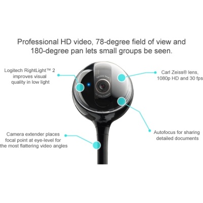 Camera videoconferinta Logitech BCC950, rezolutie Full HD 1080p - Img 5