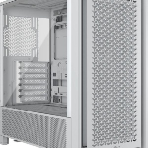Carcasa CORSAIR FRAME 4000D RS Mid Tower ALB, Tempered Glass, Sloturi Expansiune 7 orizontale sau 3 verticale, Drive Bays: 2x3.5" 4x2.5", Ventilatoare Suportate: 11 (spate: 1x120mm sau 1x140mm, fata: 3x120mm sau 2x140mm sau 2x200mm, lateral: 3x120mm sau