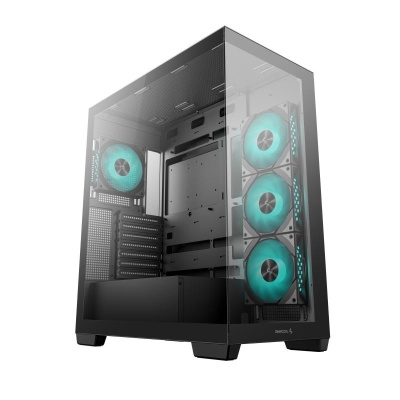 Carcasa DEEPCOOL CG580 4F Mid Tower ARGB NEGRU, Tempered Glass+ABS+SGCC, Sloturi Expansiune 7, Drive Bays: 2x3.5" 2x2.5", Ventilatoare Suportate: 10 (spate: 1x120mm sau 1x140mm, sus: 3x120mm sau 2x140mm, lateral: 3x120mm, jos: 1x120mm, invaluit in sursa: - Img 4