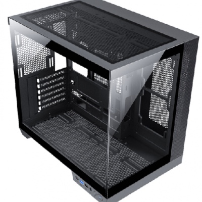 Carcasa gaming Serioux Shadow, fara sursa, tip middle tower, USB2.0x+HD Audio, USB3.0, porturi rezervate pentru ventialtor: MN 2x120mm ventilatoare ARGB (incluse), spate:1x120mm ventilator RGB (inclus), sus 3x120mm/2x140mm, controler 4 porturi, drive - Img 3