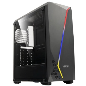 Carcasa Spacer Flash, ATX, MidTower, Gaming, fara sursa, sticla securizata, USB 2.0 x 2, USB 3.0 x 1, PSU shroud, black „SPCS-GC-FLASH” - Img 8