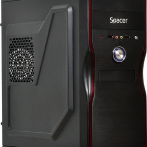Carcasa Spacer Mercury, ATX, MidTower, Gaming, sursa 450 (230W for 450W Desktop PC), USB 2.0 x 2, Jack 3.5mm x 2, „SPC-MERCURY”