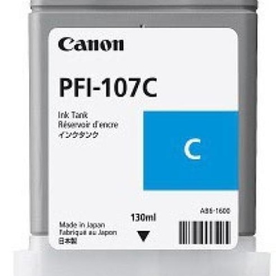 Cartus cerneala Canon PFI-107C, cyan, capacitate 130ml, pentru Canon iPF680/685, iPF780/785, iPF670/770 - Img 2