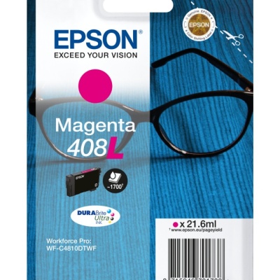 Cartus cerneala Epson 408L Ink Tank, DURABrite Ultra ink, Magenta, capacitate 21.6ml, 1.7k pagini, pentru WorkForce Pro WF-C4810DTWF. - Img 2