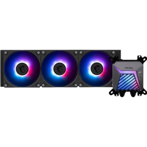 Cooler Procesor MSI MAG CORELIQUID A15 360 AIO NEGRU, marime radiator 360mm, 3 ventilatoare ARGB GEN2, Viteza ventilatoare: 500-2050 RPM +/- 10%, Viteza pompa: 3400 +/- 10%, Suport AMD: AM4/AM5, suport INTEL: LGA 1700/1851, Airflow: 64.89 CFM, Nivel de